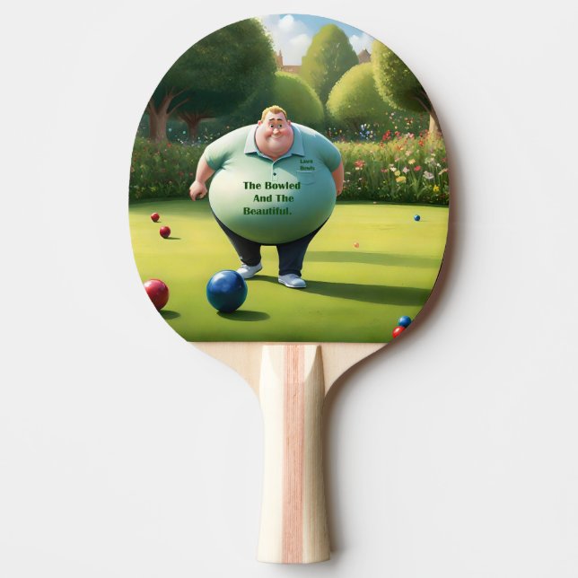 Jolly Lawn Bowler Man, Ping Pong Paddle (Front)