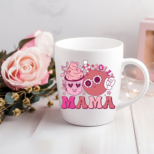 Jolly Mama Christmas Drinking Coffee Mug (Creator Uploaded)