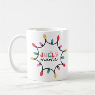 Jolly mama- chritmas light coffee mug