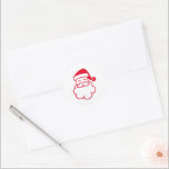 Jolly Merry Santa Claus Christmas Holiday Sticker<br><div class="desc">Custom,  personalised,  festive red and white,  jolly merry Santa Claus,  classic round stickers sheet. A fun sticker perfect for gift wrapping and for all your christmas mailings this holiday season.</div>