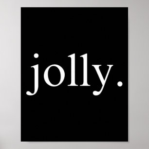 Jolly Minimalist Christmas Funny Holiday Party Sim Poster