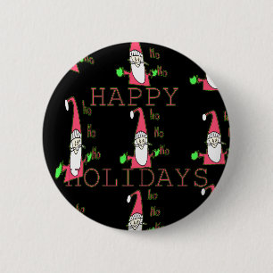 Jolly Mouse Santa: A Fun Holiday Illustration. 6 Cm Round Badge