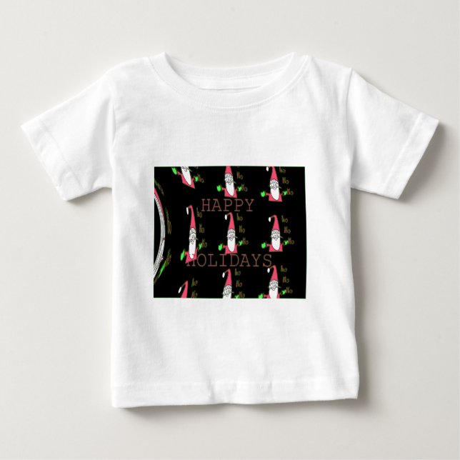 Jolly Mouse Santa: A Fun Holiday Illustration. Baby T-Shirt (Front)