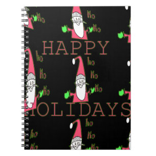 Jolly Mouse Santa: A Fun Holiday Illustration. Spiral Notebook