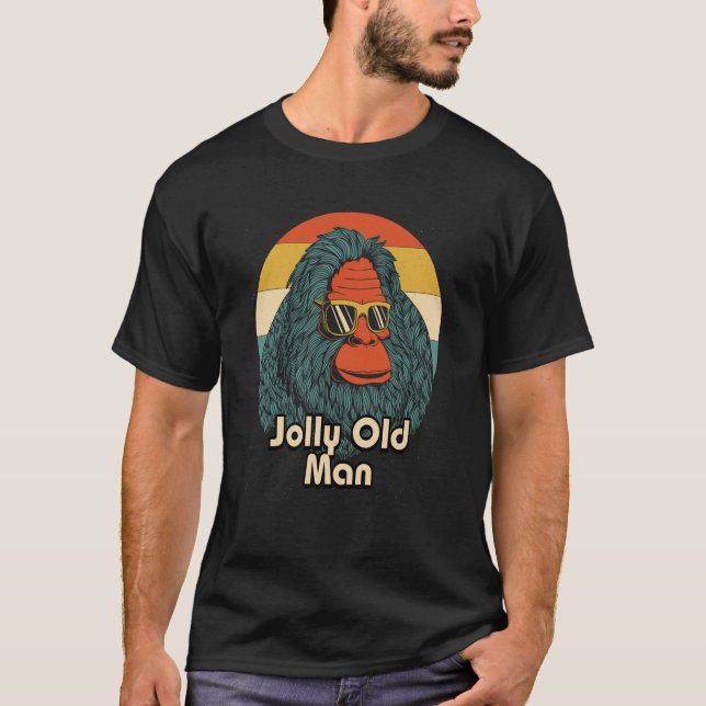 Jolly Old Man Grandpa Fathers Day Grandfather Pare T-Shirt (Front)