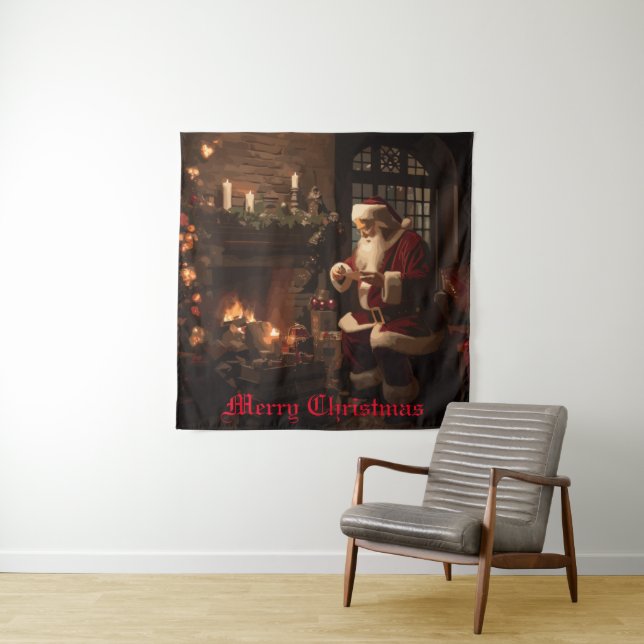 Jolly Old Saint Nick Tapestry (In Situ)