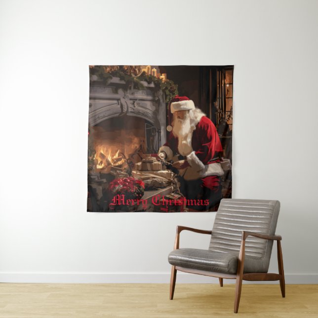 Jolly Old Saint Nick Tapestry (In Situ)