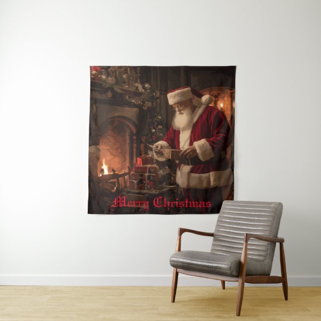 Jolly Old Saint Nick Tapestry (In Situ)