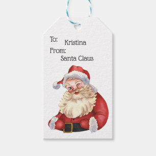 Jolly Old Santa Claus Personalised Gift Tags