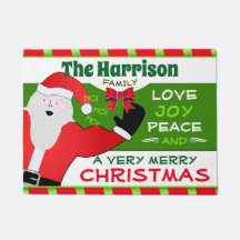 Jolly Old Santa with Your Family Name | Christmas