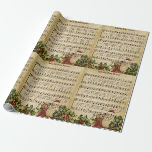 "JOLLY OLD ST. NICHOLAS" Vintage Wrapping Paper