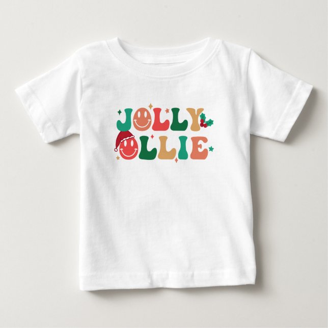 Jolly Ollie Kids Christmas  Baby T-Shirt (Front)