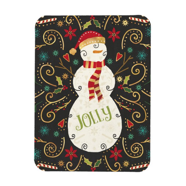 Jolly Otomi Holiday Snowman Magnet (Vertical)