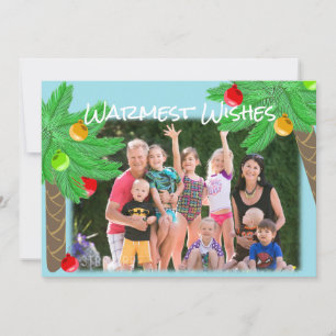 Jolly Palm Trees Tropical Holiday Greeting Card