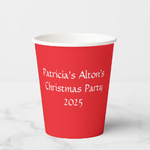 Jolly Red & White Christmas Party: Paper Cups