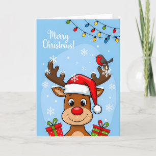 Jolly Reindeer Christmas Cheer – Kids Holiday Card