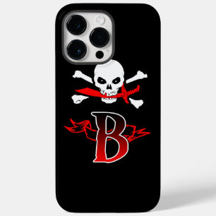 Jolly Roger B Monogram Initial Case-Mate iPhone 14 Pro Max Case