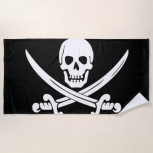Jolly Roger Beach Towel