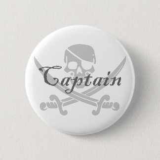Jolly Roger Captain 6 Cm Round Badge