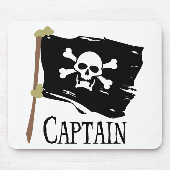 Jolly Roger Captain Mouse Pad (Front)