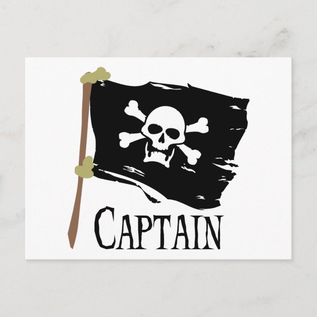 Jolly Roger Captain Postcard (Front)