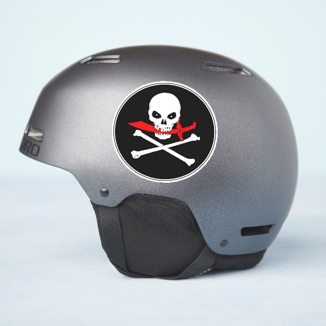 Jolly Roger (cutlass) Vinyl Stickers (Helmet Side)