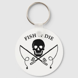 Jolly Roger Fisherman Pirate Keychain