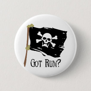 Jolly Roger Got Rum 6 Cm Round Badge