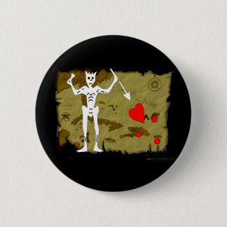 Jolly Roger Map #1 6 Cm Round Badge