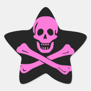 Jolly Roger Pink Star Sticker