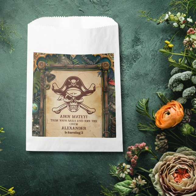 Jolly Roger Pirate Birthday Party Favour Bags (Creator Uploaded)