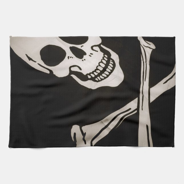 Jolly Roger Pirate Cloth Flag 16" x 24" (Horizontal)