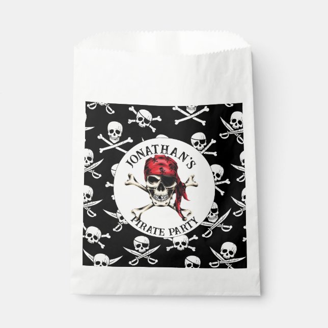 JOLLY ROGER  PIRATE  FAVOUR BAGS (Front)