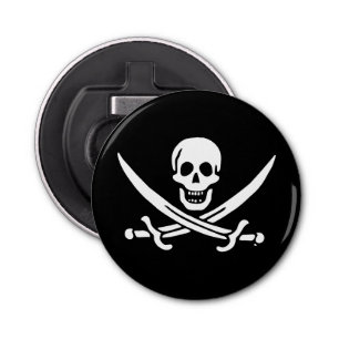Jolly roger pirate flag bottle opener