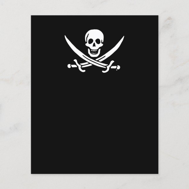 Jolly roger pirate flag flyer (Front)