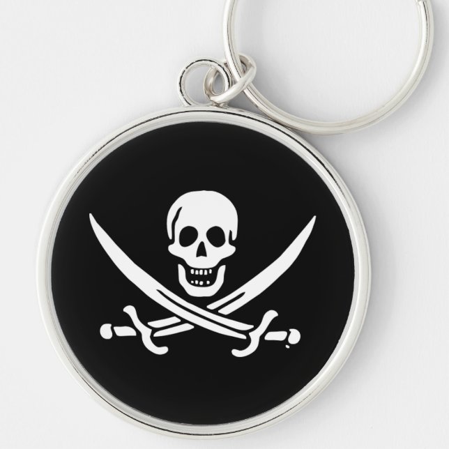 Jolly roger pirate flag key ring (Front)