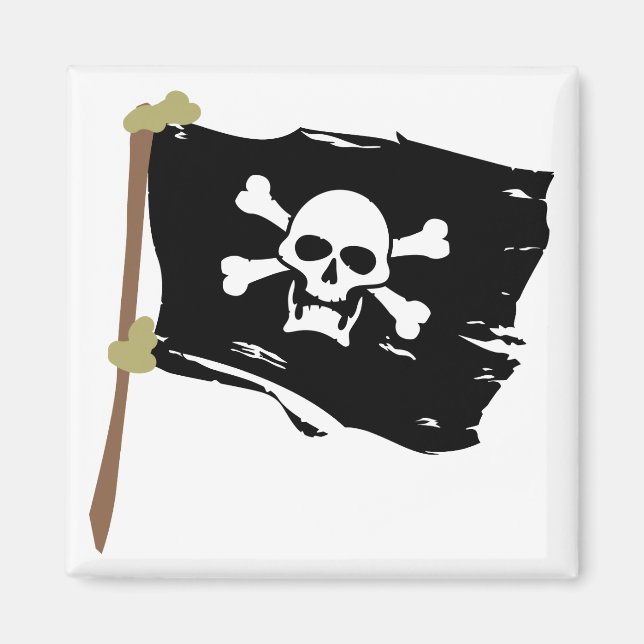 Jolly Roger Pirate Flag Magnet (Front)