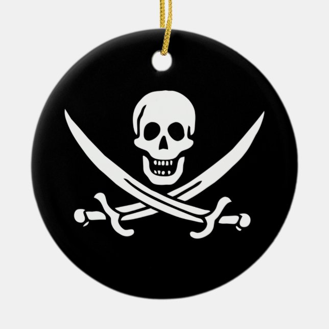 Jolly Roger Pirate Flag Ornament (Front)