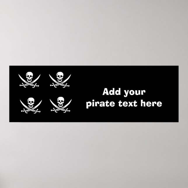 Jolly roger pirate flag poster (Front)