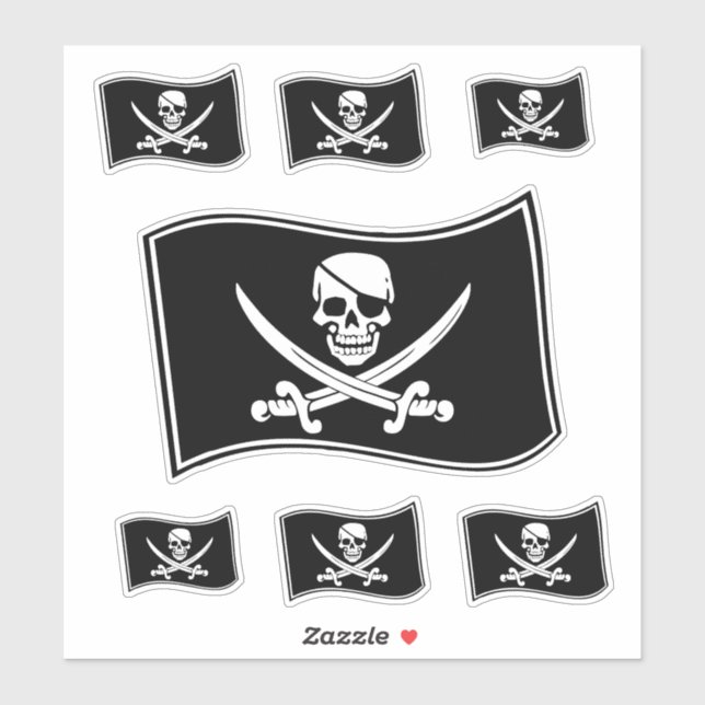 Jolly Roger Pirate Flag Skull and Crossed Swords (Sheet)