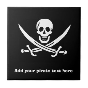 Jolly roger pirate flag tile