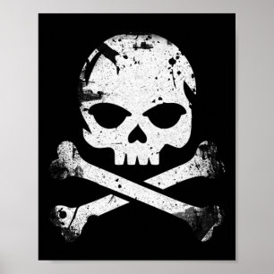 Jolly Roger Pirate Skull And Crossbones Flag Hallo Poster