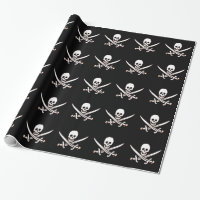 Jolly Roger Pirate Skull Bones Red Bandanna