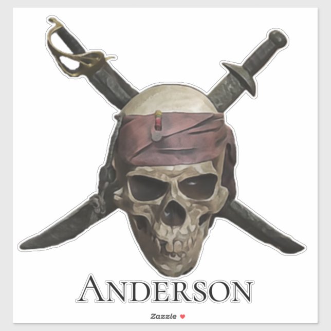 Jolly ROGER Pirate Skull sticker (Sheet)