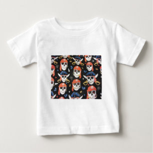 Jolly Roger Pirate Skulls Baby T-Shirt