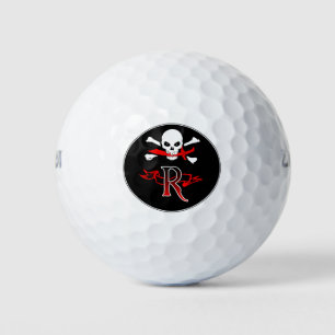Jolly Roger R Monogram Initial Golf Balls