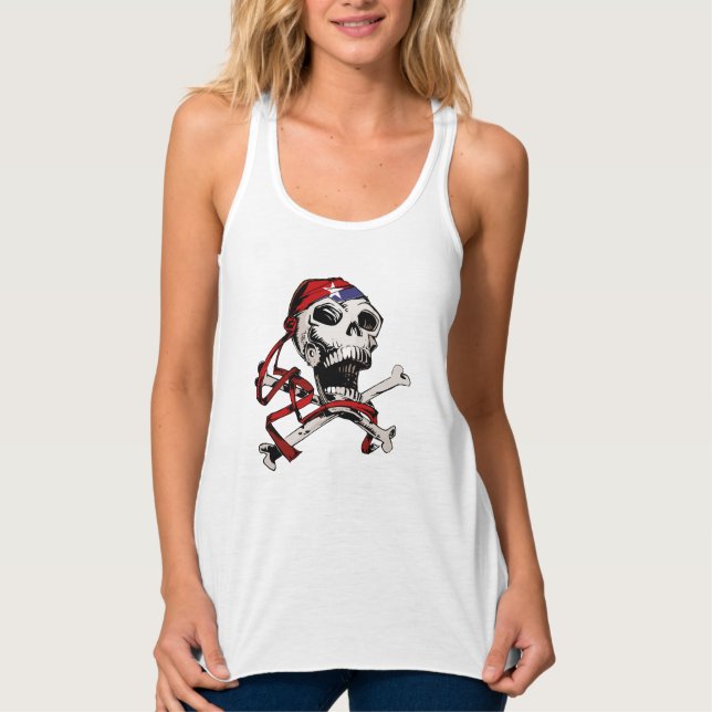 Jolly Roger Skull and Crossbones Singlet (Front)