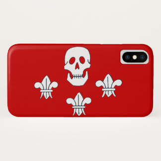 JOLLY ROGER SKULL AND THREE LILIES FLAG Case-Mate iPhone CASE