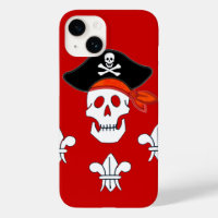 JOLLY ROGER SKULL, PIRATE HAT  AND THREE LILIES