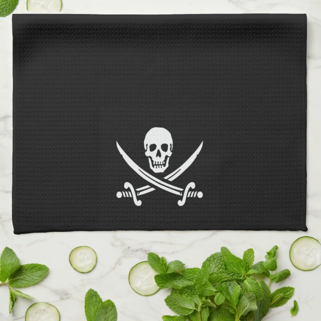 Jolly Roger Tea Towel (Folded)